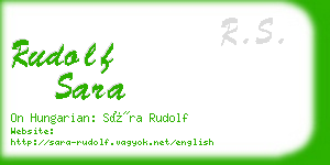 rudolf sara business card